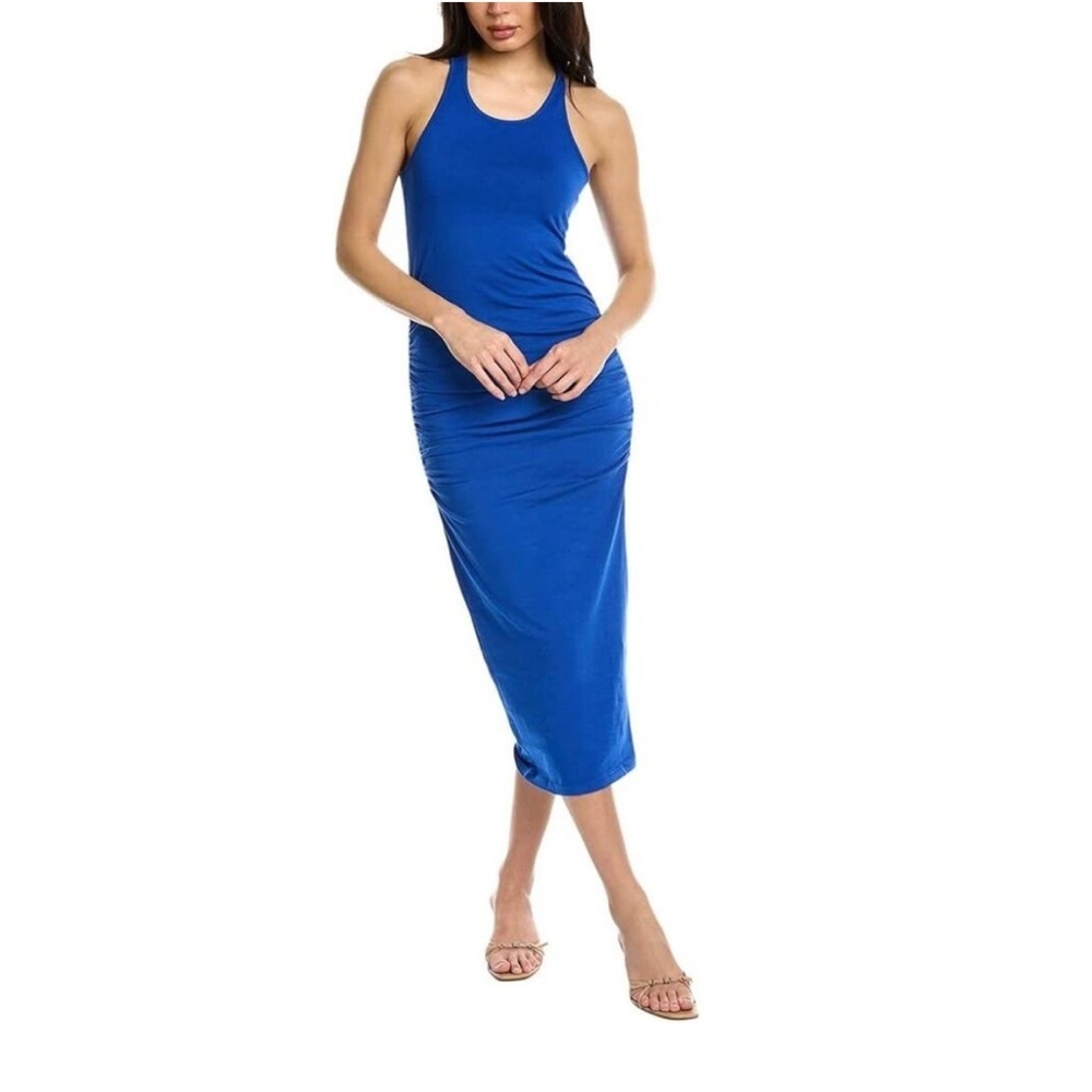MICHAEL STARS Racerback Midi Dress In Blue Bayside Size XS NWT